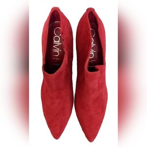 Calvin Klein Red Suede Pumps/Heeled Boots